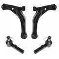 TRQ 4pc Steering Suspension Kit Lower Control Arm Assemblies Outer Tie Rods PSA69964