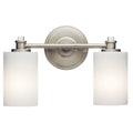 2 Light Swing Arm Bath Vanity Approved For Damp Locations With Transitional Inspirations 9.25 Inches Tall By 14 Inches Wide-Brushed Nickel Finish-Led
