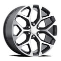 OE Creations Aluminum Rim PR176 24X10in Gunmetal Machined Finish, 176GM-2415824