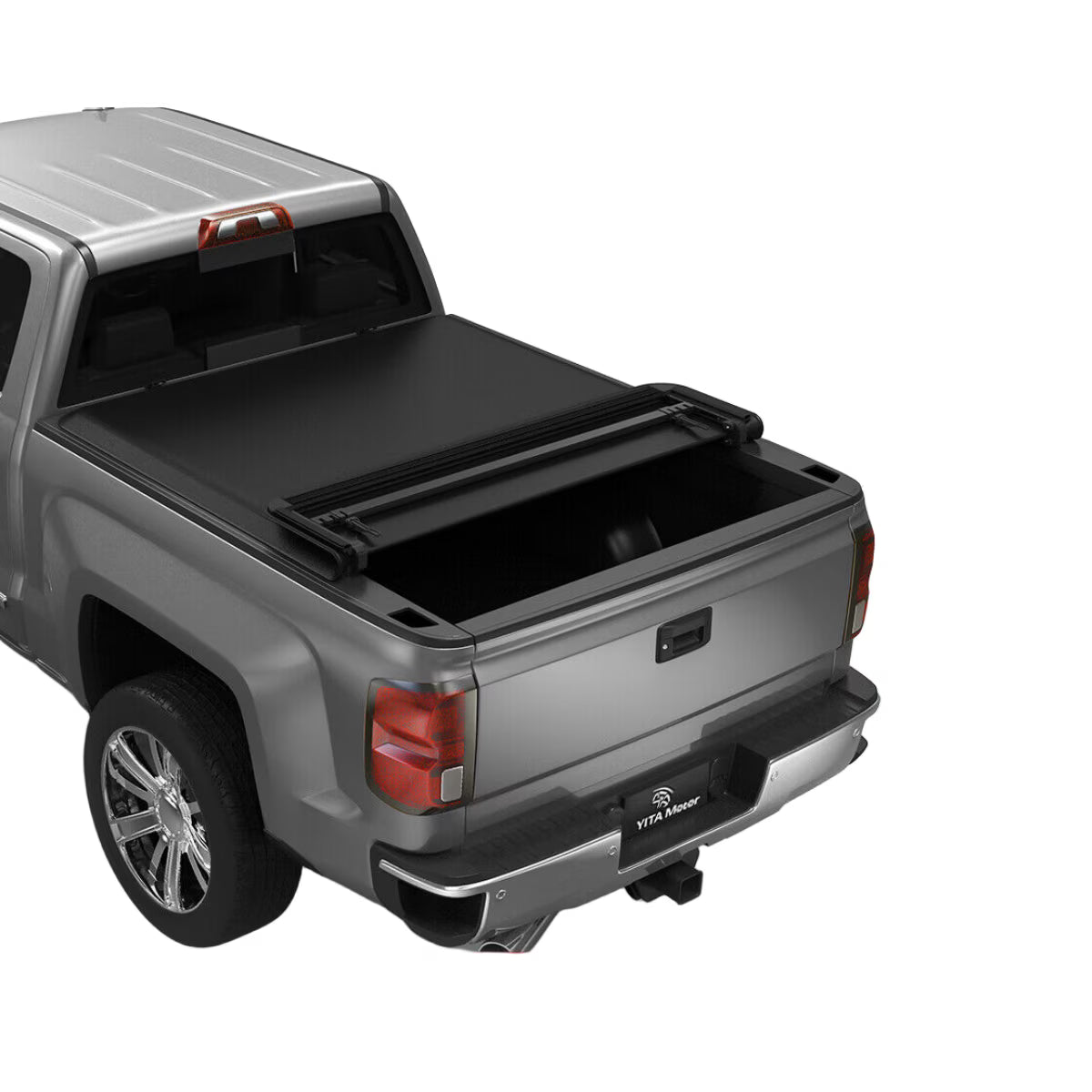 RVNI 6.5 ft Soft Quad Fold Truck Bed Tonneau Cover for 2024-2019 Chevy Silverado/GMC Sierra 1500