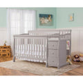 Dream On Me Brody 5-in-1 Convertible Crib Adjustable Mattress Crib & Changer Pearl Gray