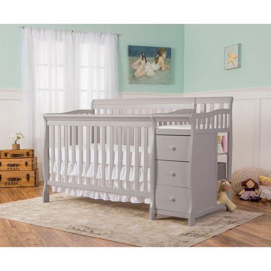 Dream On Me Brody 5-in-1 Convertible Crib Adjustable Mattress Crib & Changer Pearl Gray