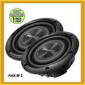 x2 Pioneer TS-A2000LD2 8  250W RMS Power 2 Ohms DVC Shallow Mount Car Subwoofer