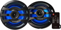 KENWOOD KFC-1673MRBL 6.75 2-Way Marine Speaker(Black) with RGB Lighting, Remote Control Included, 260 Max Power