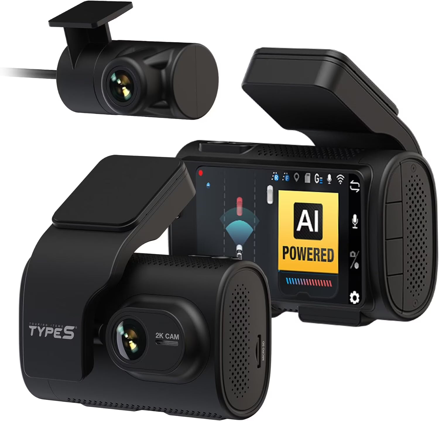 TYPE S T200 PLUS 2K AI Dashcam with Advanced Driver Assistance
