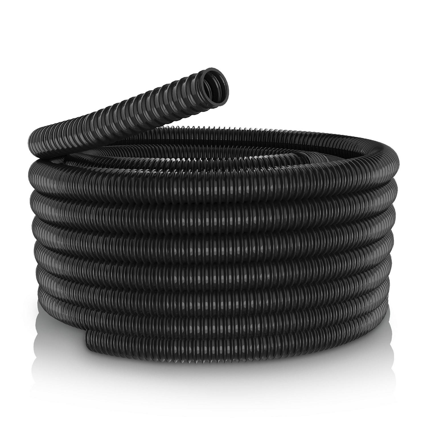 3/4 In. I.D. x 100 ft. Multi-Use Pond Black Kink Free. Corrugated Flexible PVC Tubing