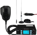 MB1 CB Radio[with CB Antenna],AM/FM CB Mobile Radio Bundle with Coaxial Cable, 40 Channel Base Station, Noise Reduction, RF Gain, 7 Colors LCD Display, Long Range CB Radio Kit for Truckers