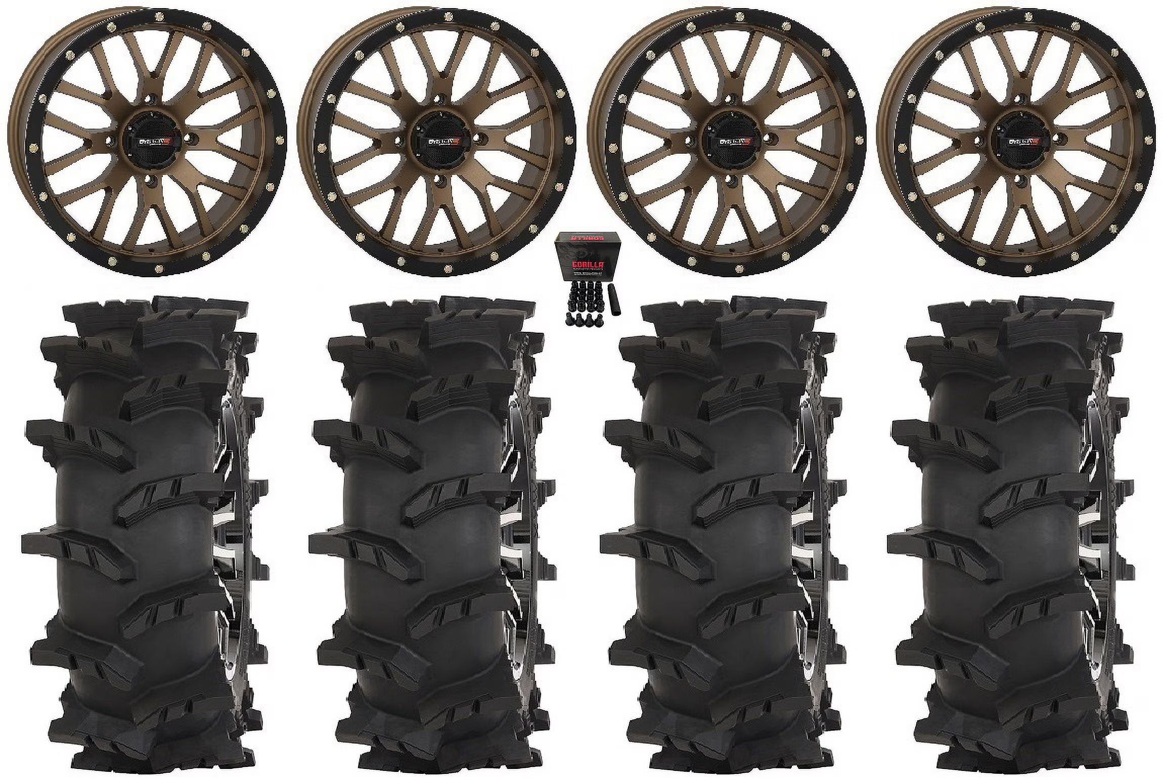 System 3 ST-3 18  Wheels Bronze 33  Outlaw Max Tires Polaris RZR XP 1000 / PRO XP / Ranger XP 900/1000