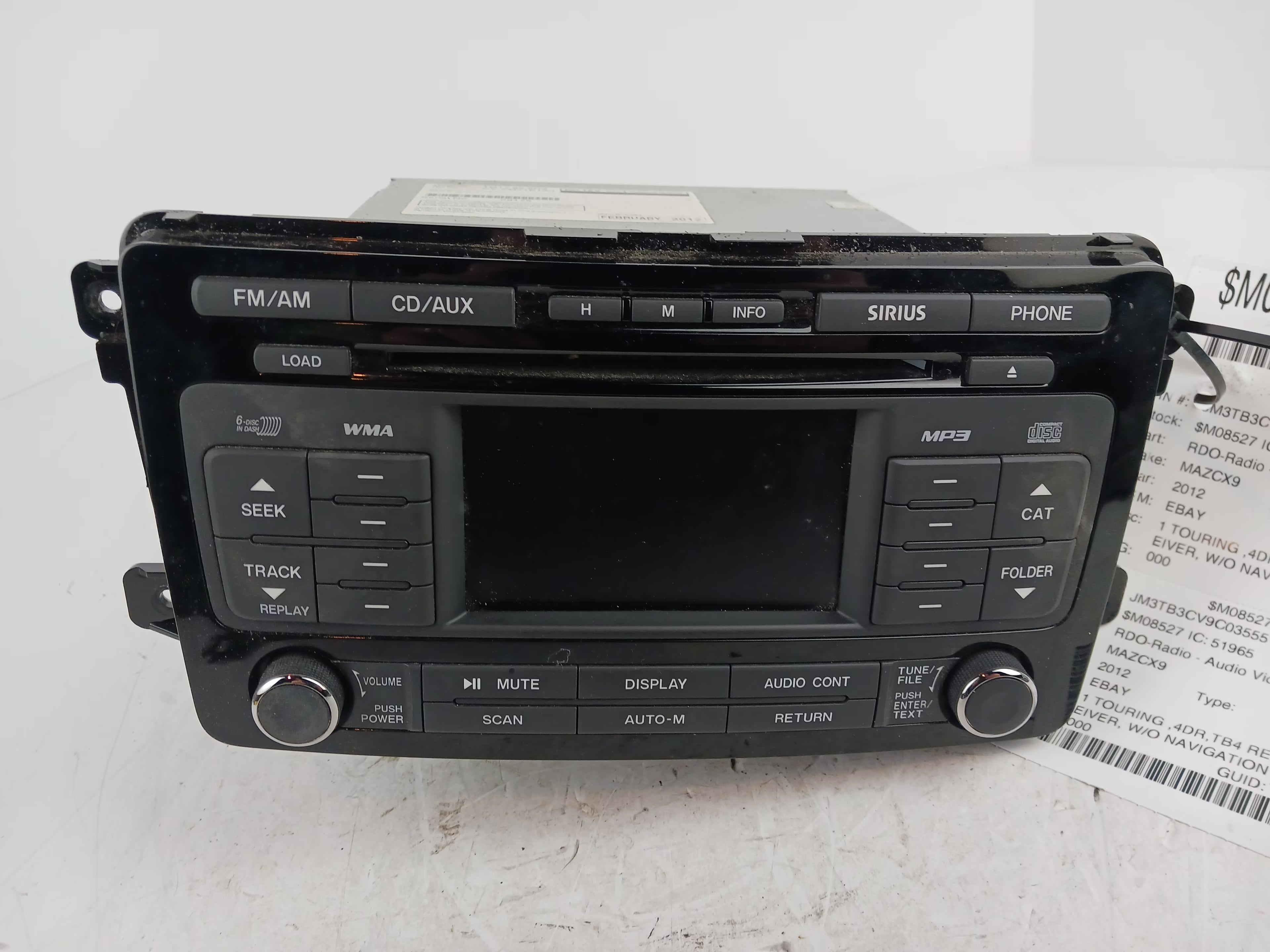 Pre-Owned 11 12 Mazda CX-9 AM FM 6CD Satellite Radio Receiver OEM (Good)