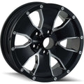 14  Inch 5x114.3 Wheel Rim TRAILER WHEELS 14 14x6 +0mm BLACK MACHINED