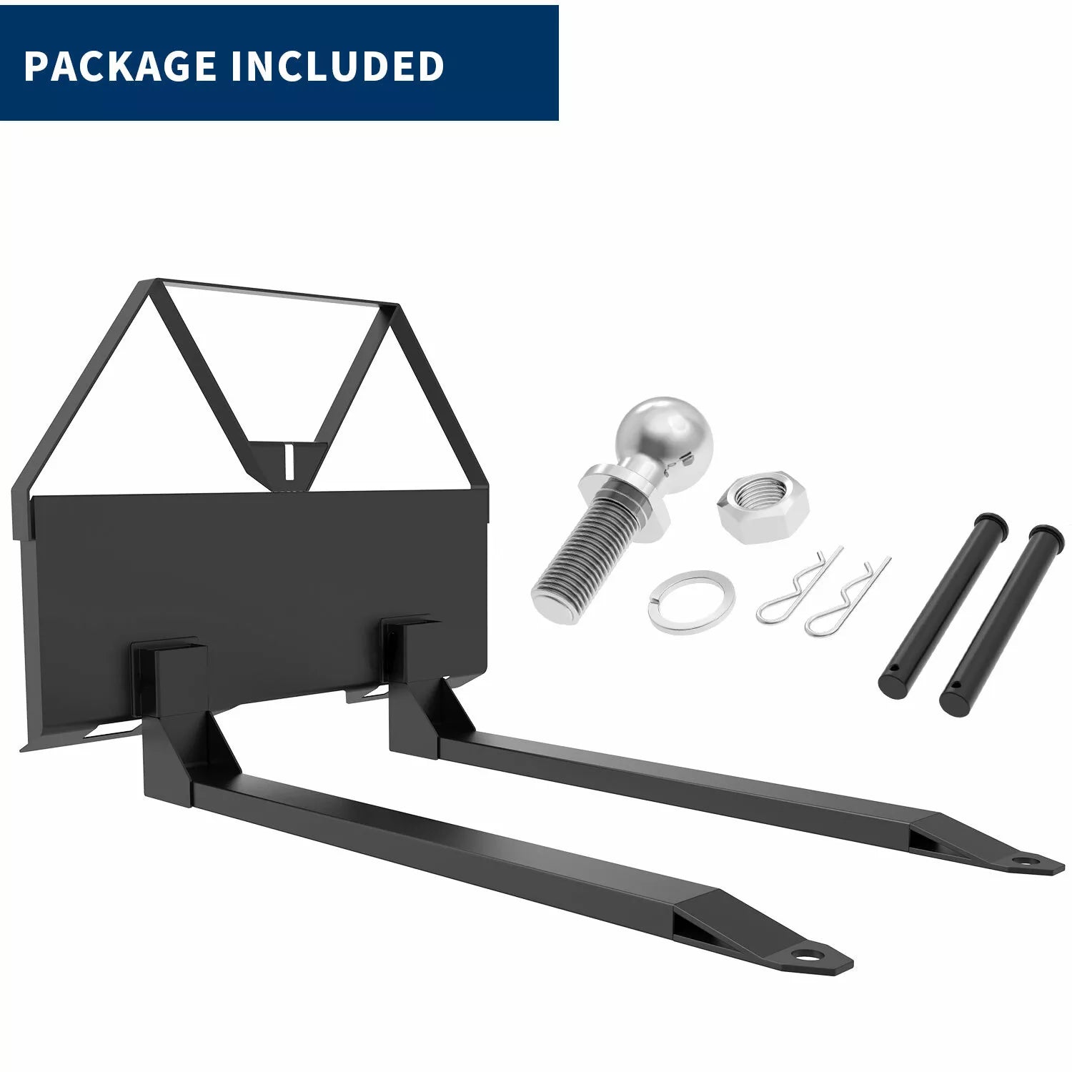 Dextrus Pallet Fork 46  2600LB Skid Steer Forks Skid Steer Attachment Quick Attach Mount steel