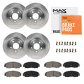 Max Advanced Brakes - Brake Kit for 2018 2019 2020 2021 Subaru Crosstrek 2017-2021 Subaru Impreza Front and Rear Replacement Disc Brake Rotors and Ceramic Brake Pads