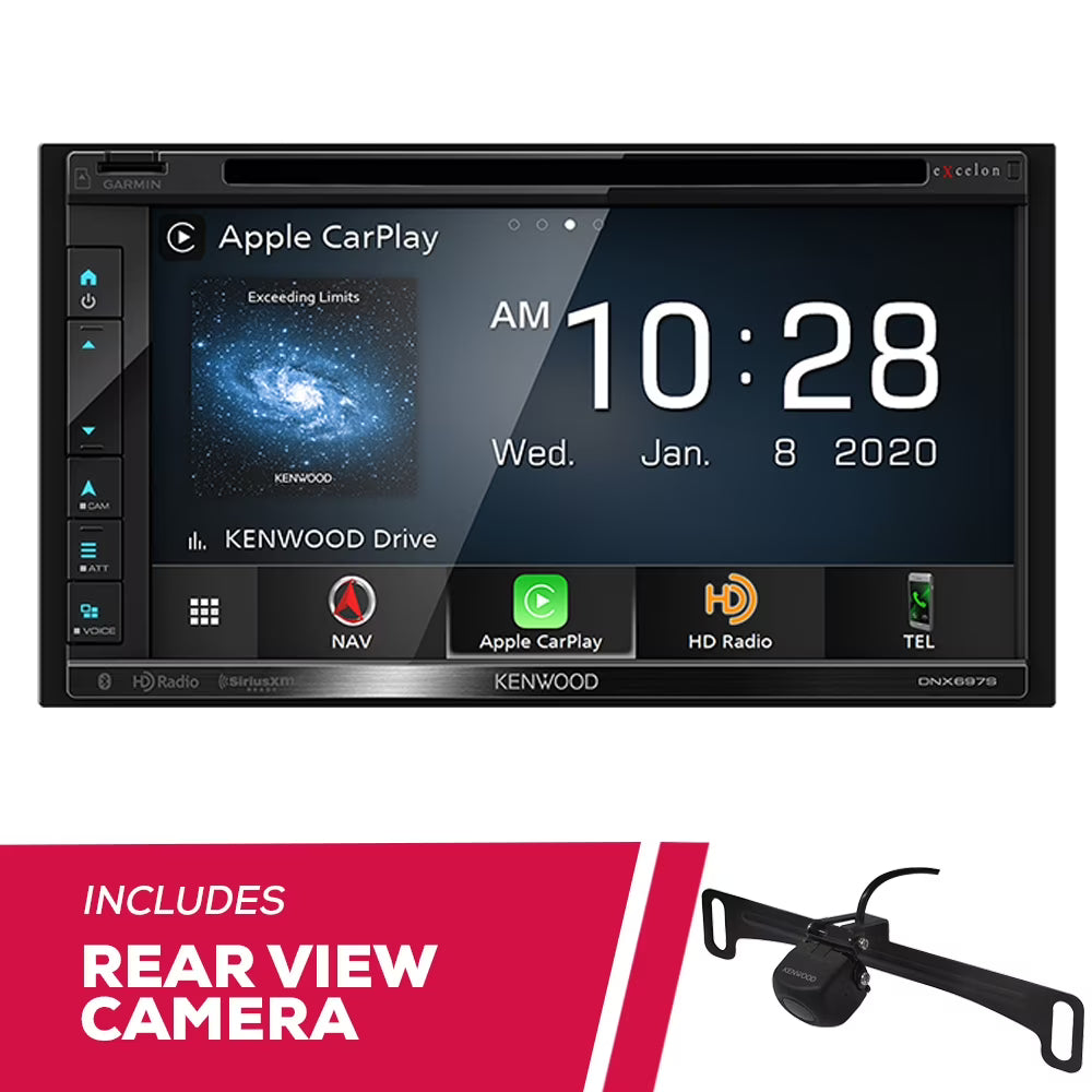New Kenwood DNX697S 6.8  Navigation DVD w/ License Plate Rear View Camera