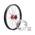 Tusk Impact Complete Front Wheel Package 21 x 1.60 Black Rim/Silver Spoke/Red Hub For GASGAS MC 250F Factory Edition 2023-2025