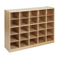 ECR4Kids 25 Cubby Mobile Tray Storage Cabinet. 5¡Á5. Natural
