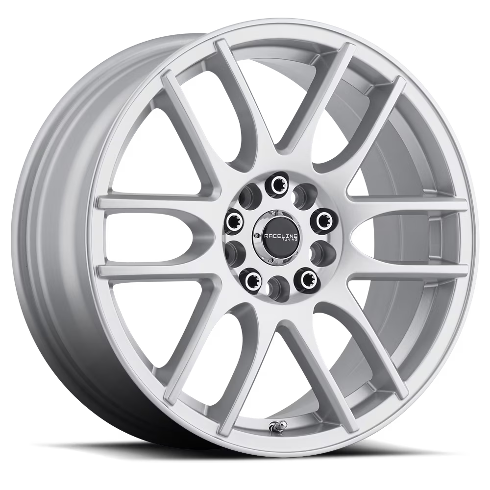 Raceline 141S-Mystique 16  Cast Aluminum Wheel, MYSTIQUE SILVER 16X7 5X100/5X114.3 +40mm