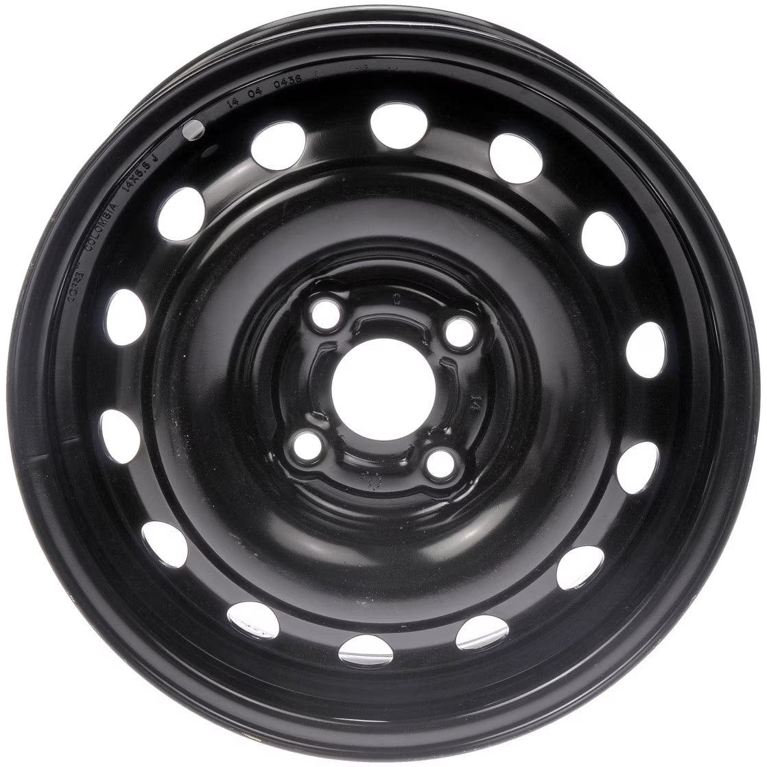 Dorman 939-105 Steel 14  Wheel Rim 14 x 5.5-inch 4-Lug Black, for Specific Hyundai / Kia / Toyota Models