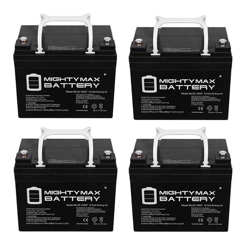 12V 35AH INT Replacement Battery for Pride Legend Scooter - 4 Pack