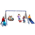 XDP Recreation Freedom Fun Metal Swing Set with Super Disc Saucer Swing. Swing. See-Saw. Slide