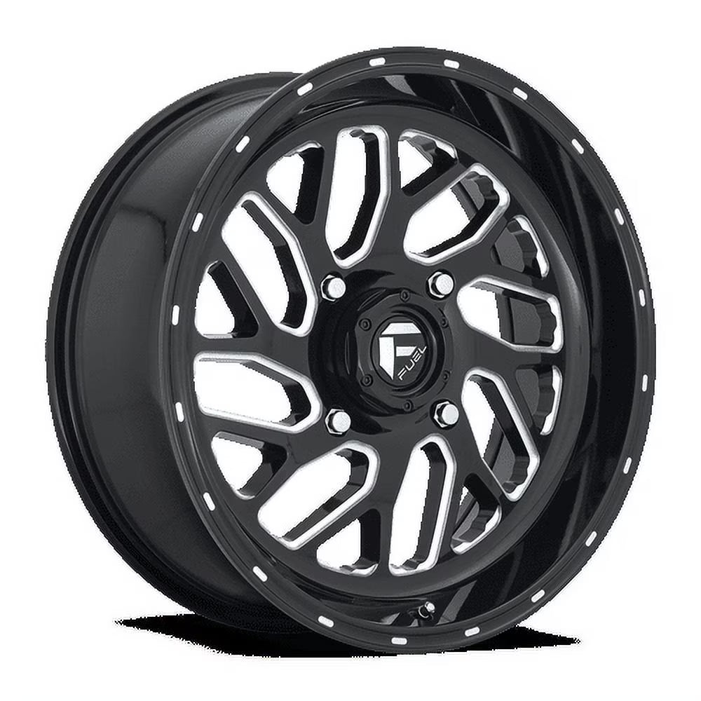 Fuel UTV Aluminum Rim D581 TRITON 18X7in Gloss Black Milled Finish, D5811870A544