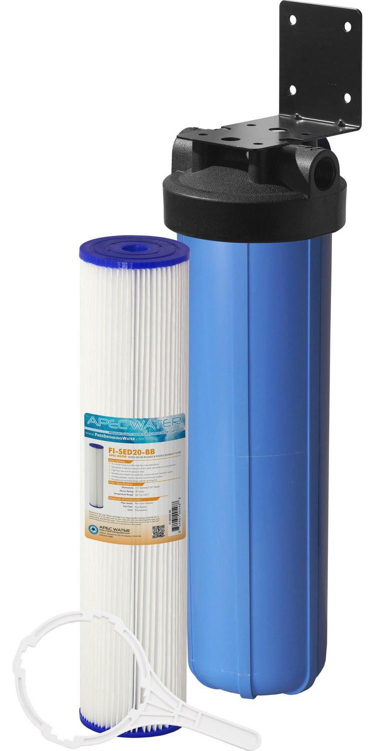 1-Stage Water Filtration System Reusable and Washable Pleated Sediment For All Purpose