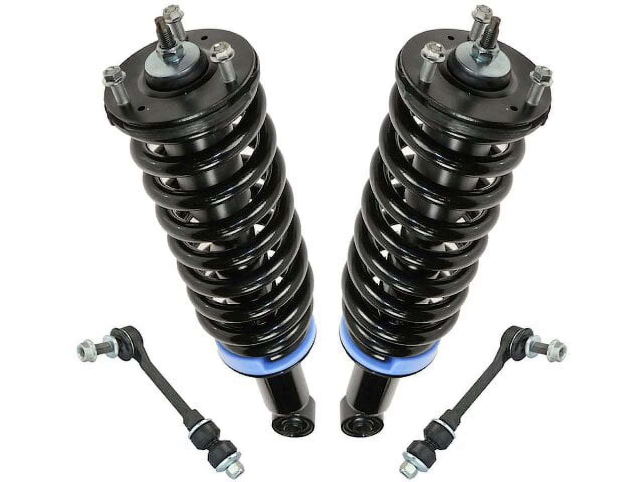 Front Strut Coil Spring Sway Bar Link Kit - 4 Piece - Compatible with 2001 - 2007 Toyota Sequoia 2002 2003 2004 2005 2006