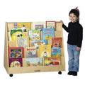 ECR4Kids Double-Sided Mobile Book Display. Natural