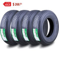 Free Country ST 205/75R15 8 Ply /Load Range D w/Scuff Guard Trailer Tires, Set of 4
