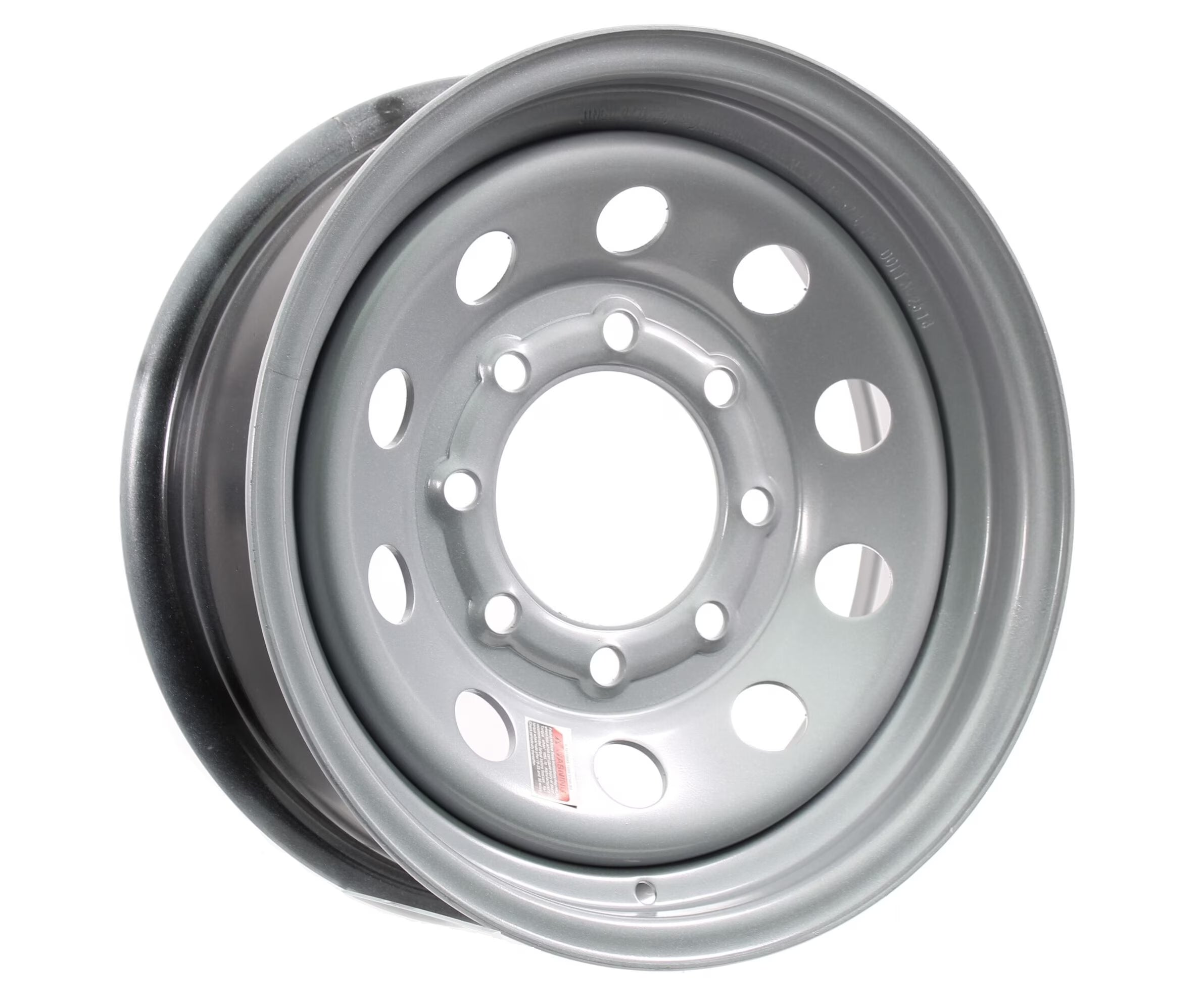 eCustomrim Trailer Wheel Rim 16x6 16 x 6 in. HD Modular 8 Bolt Hole 6.5 in. Center Silver