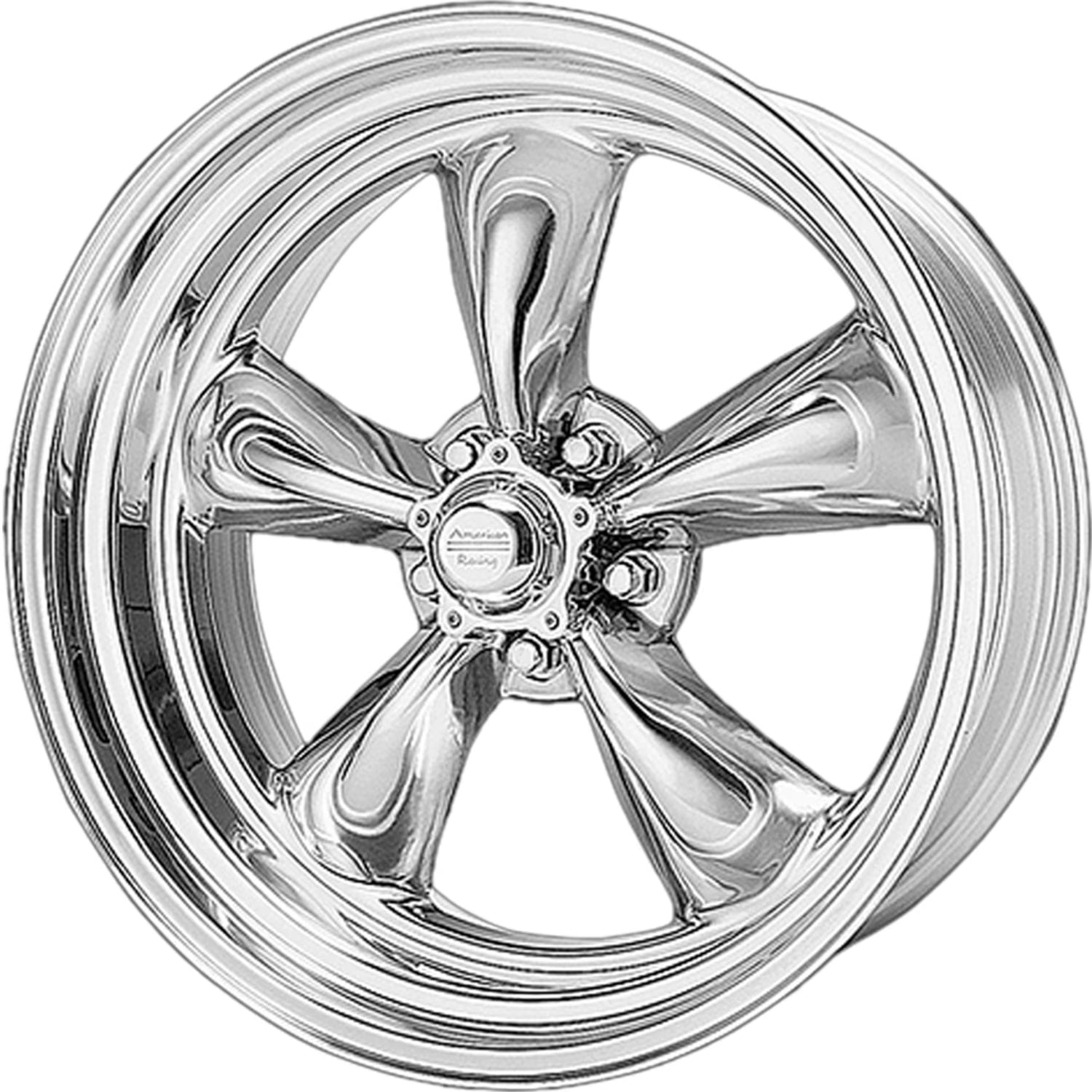 American Racing Vintage Aluminum Rim VN515 TORQ THRUST II 1 PC 15X8in Polished Finish, VN5155863