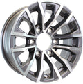 eCustomrim Aluminum Trailer Wheel 15X6 15  6 Lug 5.5 Center Edge Gun Metal Rim