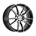 Petrol Aluminum Rim P0A 17X8in Gloss Black with Machined Cut Face Finish, 1780P0A355100B72