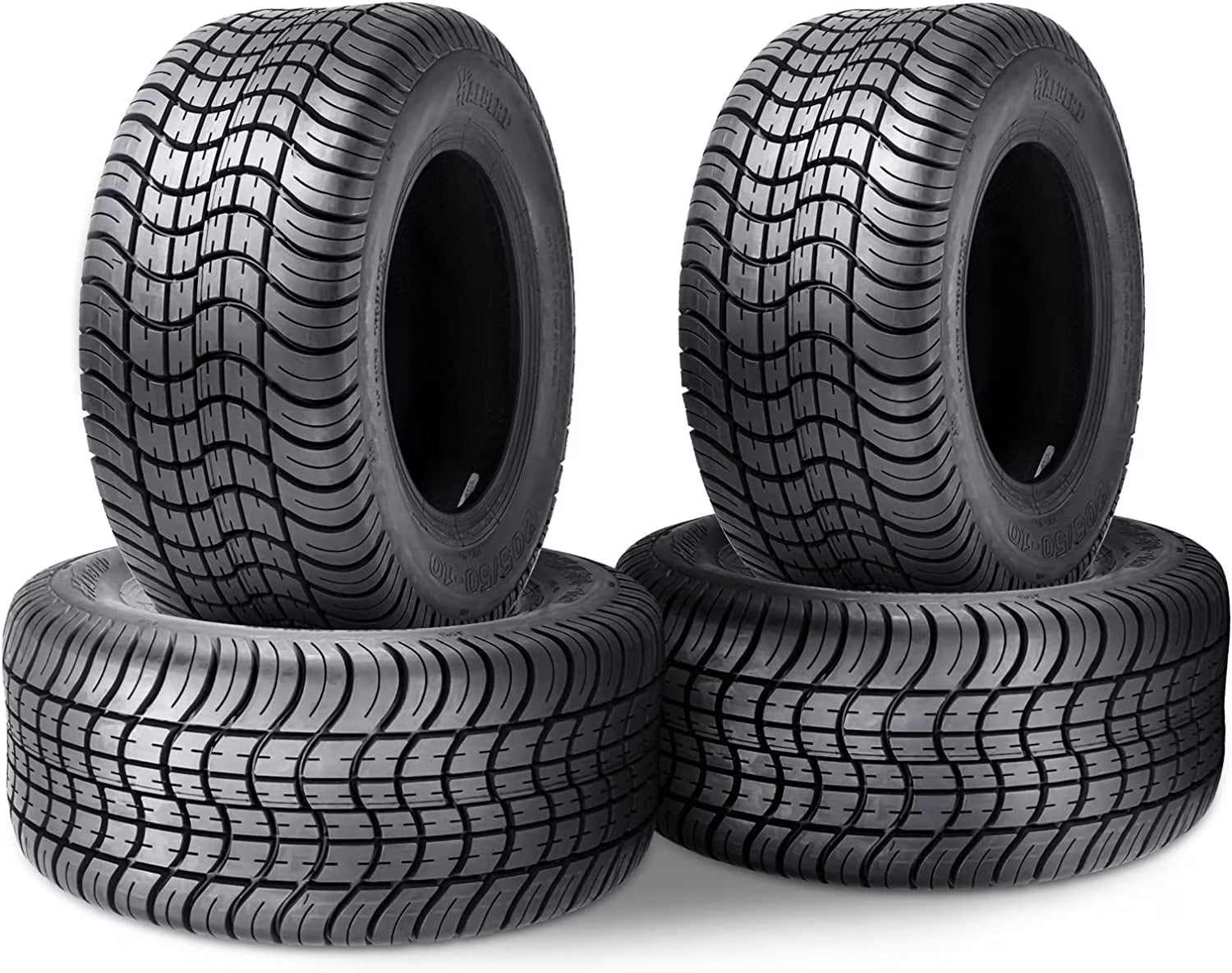 HALBERD 205/50-10 4PLY Golf Cart Tires 205x50-10 High Land Ratio Tour MaX Tires for Golf Cart Club Car Set of 4