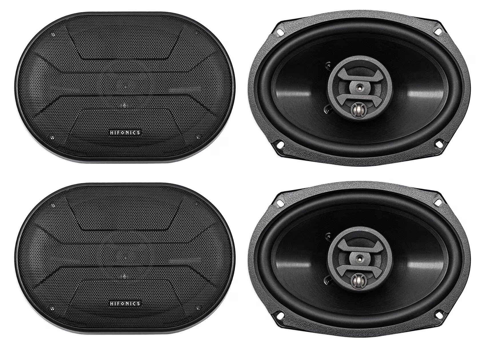 (4) Hifonics ZS693 6x9  1600 Watt Car Audio Coaxial Speakers