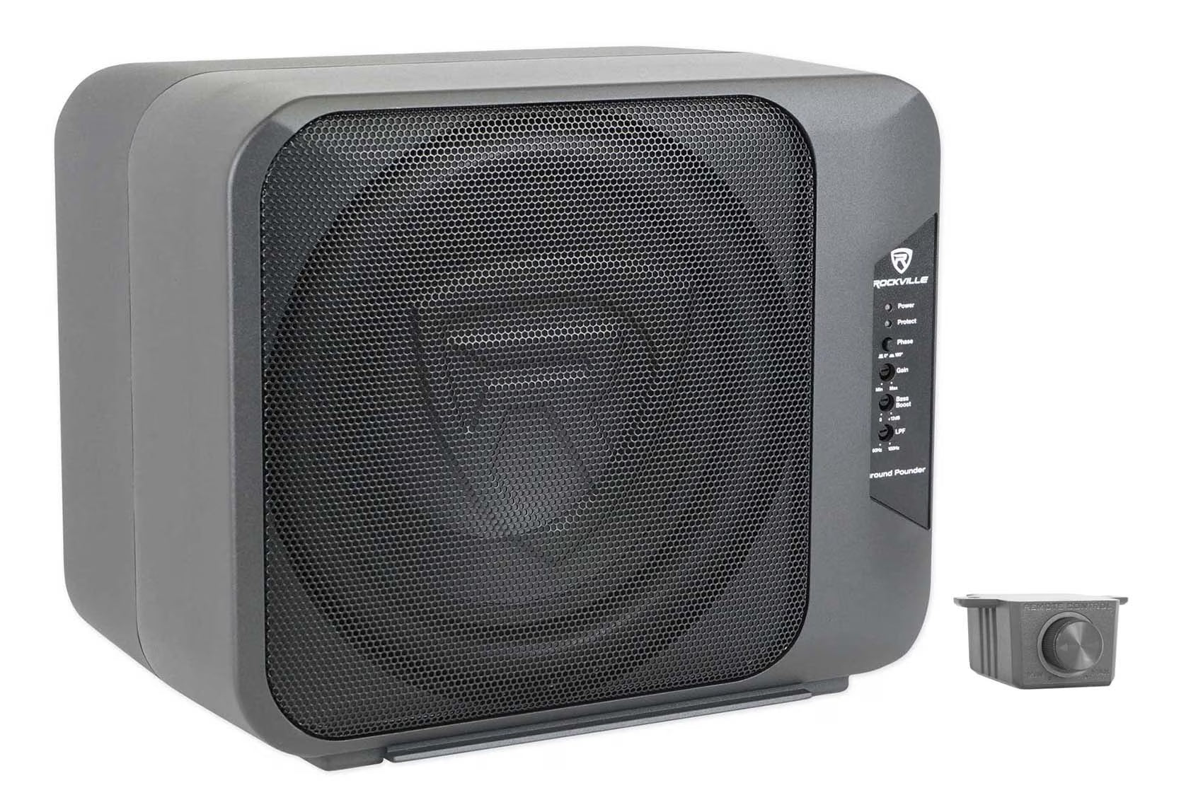 Rockville Ground Pounder 800w Powered Dual 10  Car Subwoofer/Aluminum Enclosure