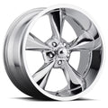 Old School Custom Wheel 18x8 inch 5-114.3 Bolt-Pattern 0 Offset Chrome Rim Style 5 Spoke for Car/Truck