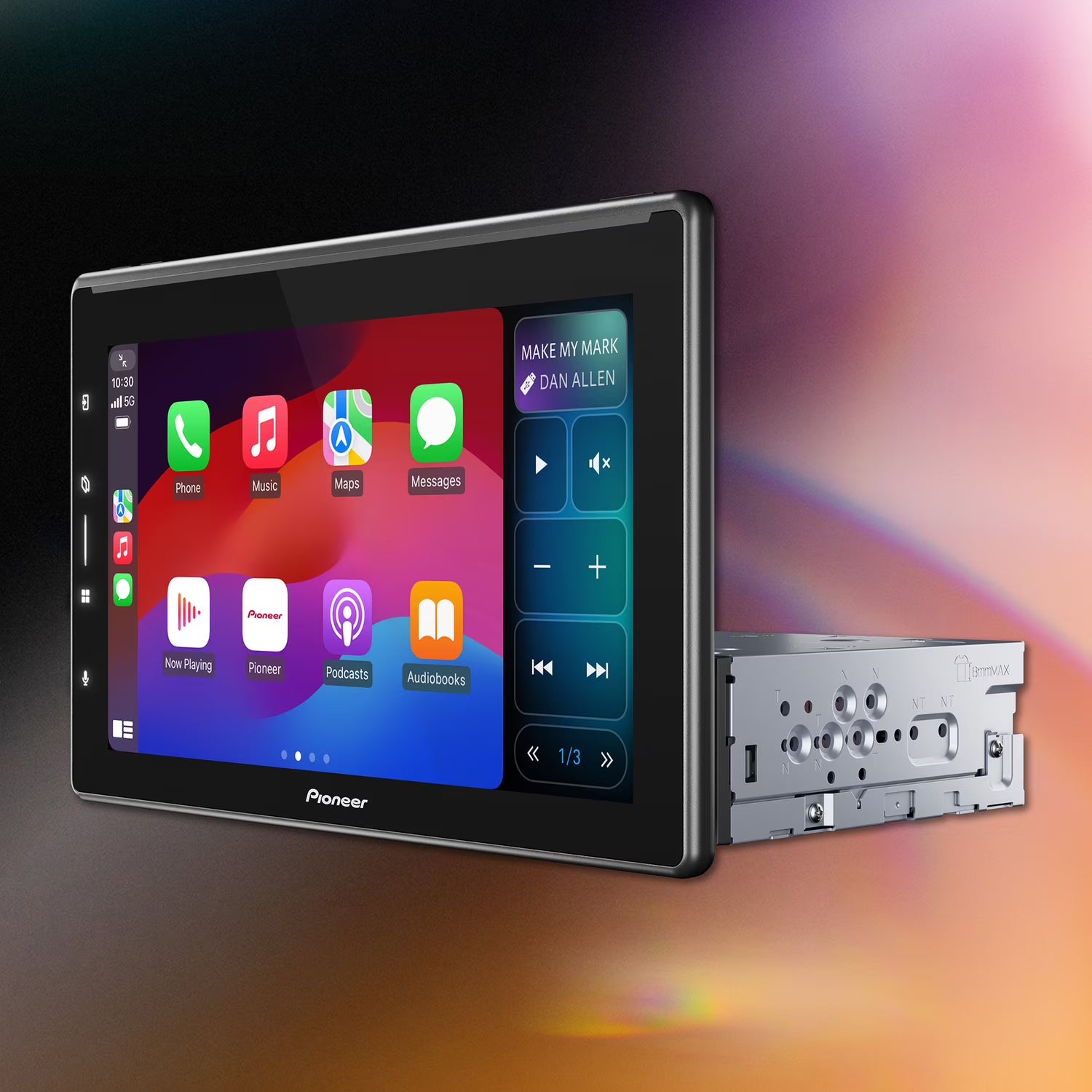 Pioneer 10.1-In. Car In-Dash Unit, Single-DIN with Floating Touch Screen, Wired/Wireless Apple CarPlay/Android Auto, and SiriusXM Ready & SiriusConnect Vehicle Tuner, 843631174692