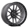 Lock Offroad Krawler 17x9 6x139.7 -12et 106.2 Matte Gray w/ Matte Black Ring