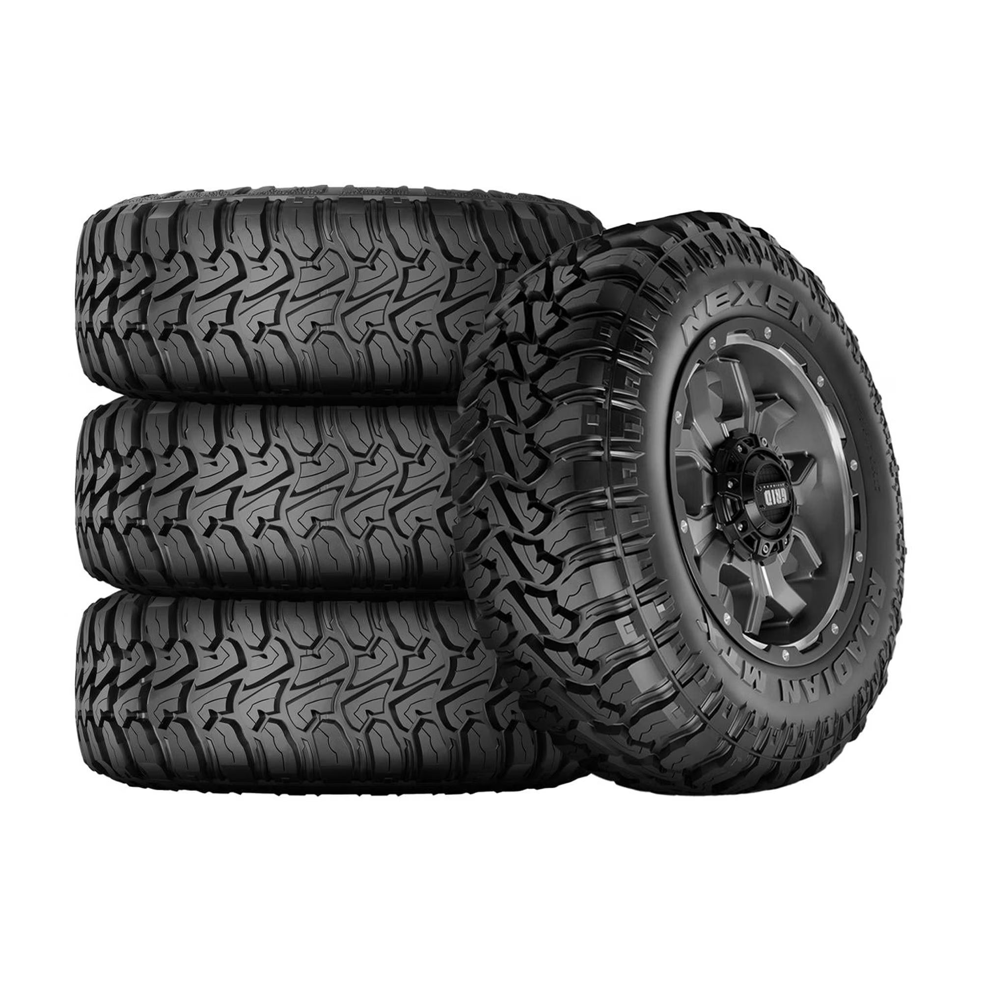 Set of 4 Nexen Roadian MTX LT255/75R17 111/108Q C Tires Fits: 2021-22 Jeep Wrangler Willys Sport, 2013 Jeep Wrangler Unlimited Rubicon