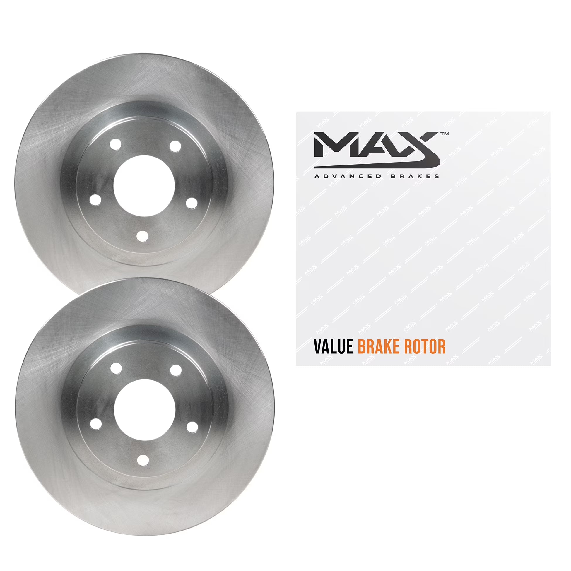 Max Advanced Brakes Rear Brake Rotors Compatible With 1999-2021 Chevy Avalanache Express Silverado Suburban Compatible With GMC Savana Yukon Replacement OE Disc Brake Rotors