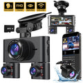 HUPEJOS Dash Cam 4 Channel, 360?? Car Camera with 64GB Card, Voice Control, 2K/1080P Dashcam for Car Front and Rear Inside, IR Night Vision, WiFi & APP Supported, Parking Mode, 3.16  IPS Screen