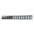 Proto J54205 1/2-Inch 6-Point Chrome Full Polish Drive Metric Socket Set - 15pc