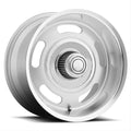 Rally Custom Wheel 15x7 inch 5-114.3 Bolt-Pattern 0 Offset Silver Machined Lip Rim Style Kidney Shaped for Car/Truck