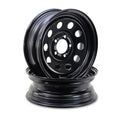 LIBRA 15 x 5 Trailer Wheels 5 Lug on 5  Bolt Pattern Black Mod, Set 2-17027