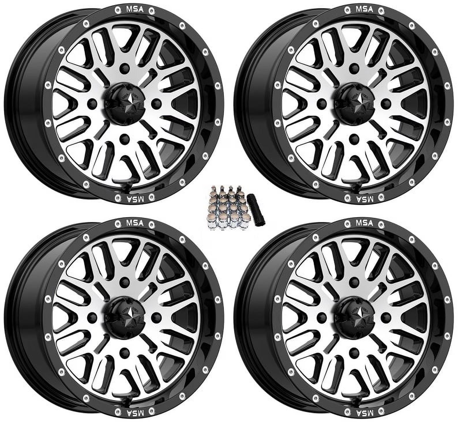 MSA M38 Brute UTV Wheels/Rims Machined 15  Polaris RZR 1000 XP / Ranger XP 900/1000
