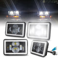 4x6inch LED Sealed Beam Assembly for 1979-1991 Mercury Grand Marquis Headlight H4651 High Beam H4656 Low Beam Set