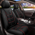 DIKSOAKR Car Seat Covers for Mazda CX-5 2013-2025: 5 Seats Full Set Waterproof Leather Automotive Seat Protectors - Redline