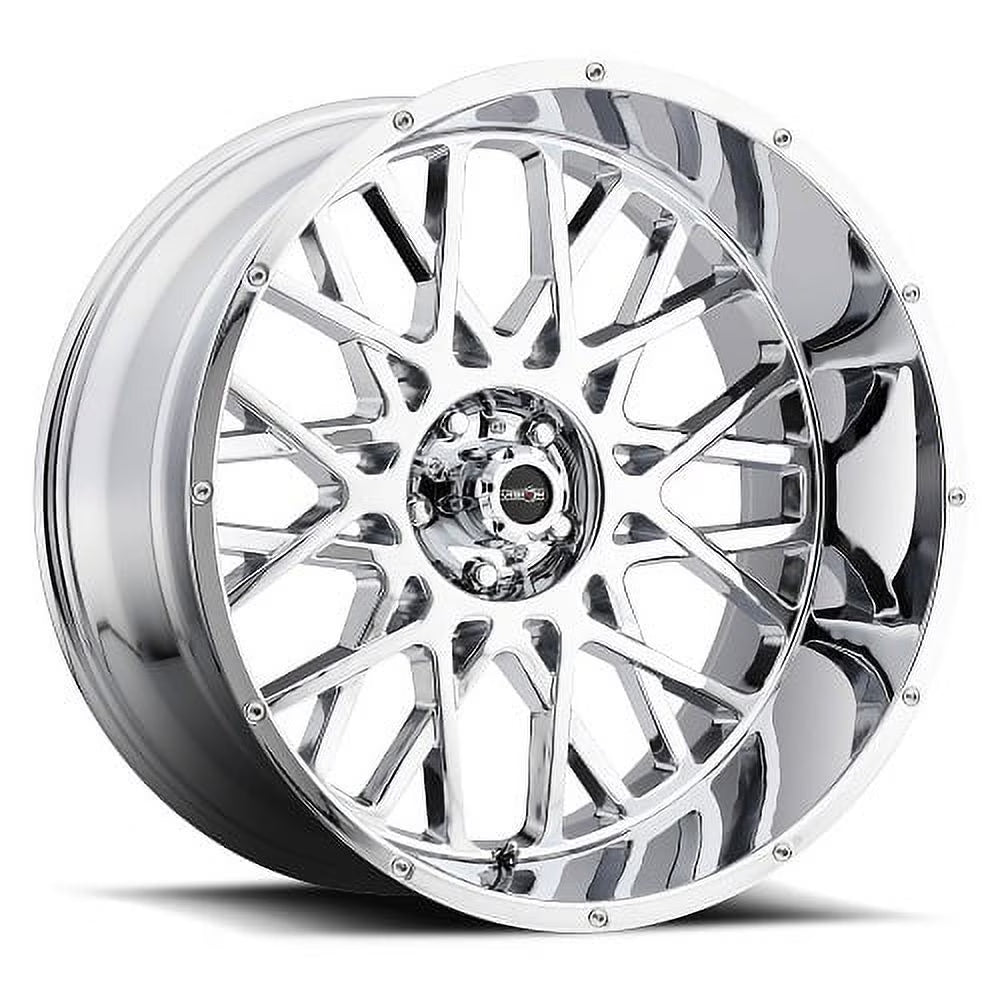 24  Vision Off-Road 412 Rocker Chrome Wheel 24x12 8x6.5 For Chevy GMC Rim -51mm