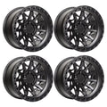 4 x Lock Offroad Lunatic Matte Black Wheels 8x170 20x10 -18et Truck Suv Rims