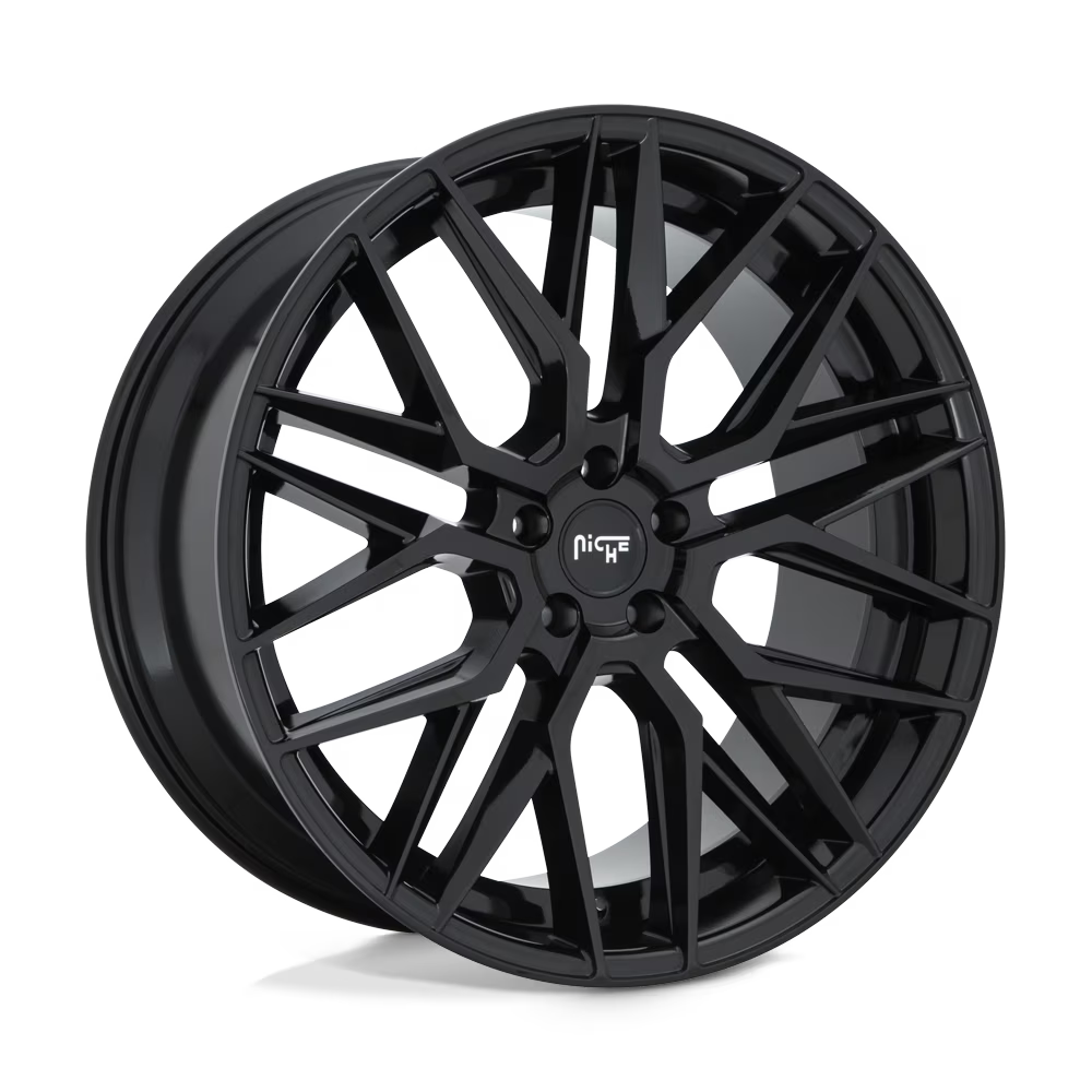 Niche 1PC Cast Aluminum Rim M224 22X9 5X5.0 GL-BLK 35MM, M224229075+35